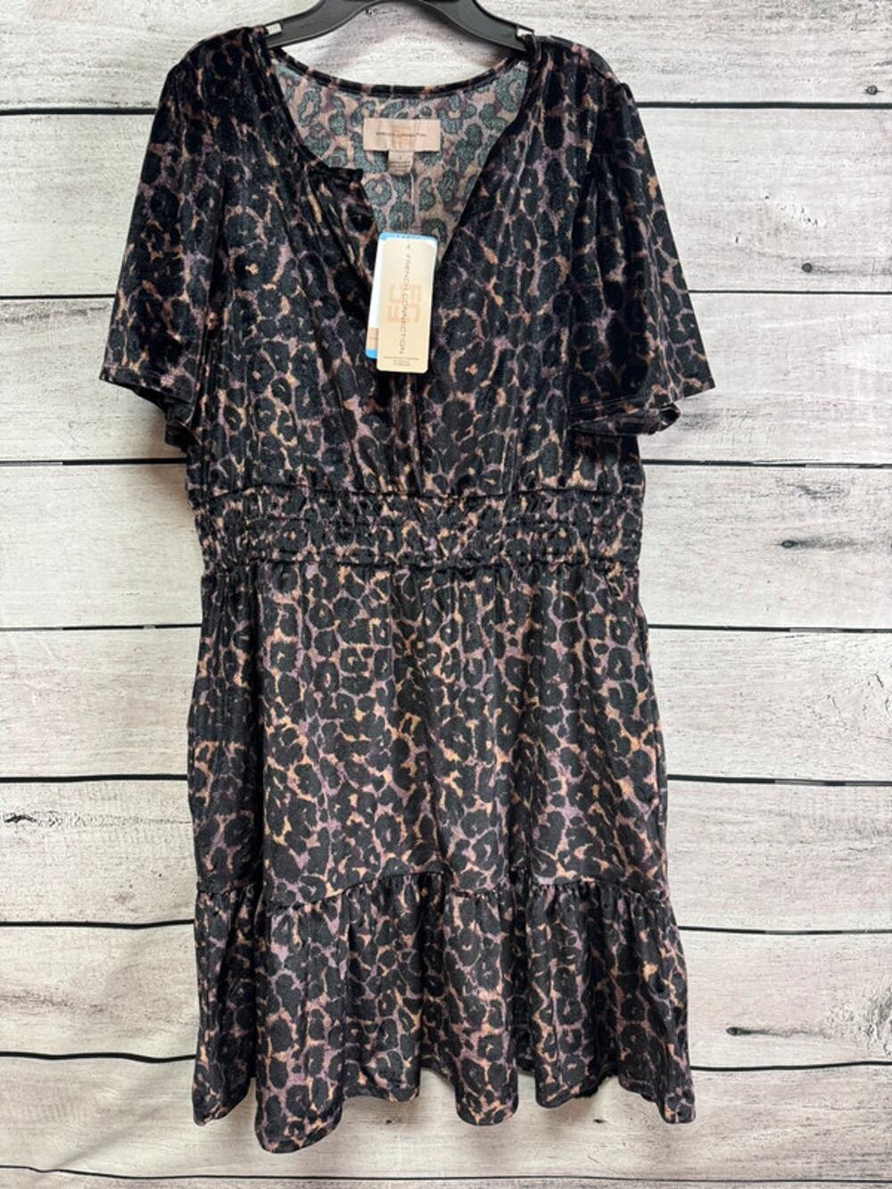 Ladies French Connection Animal Print Dress - Large